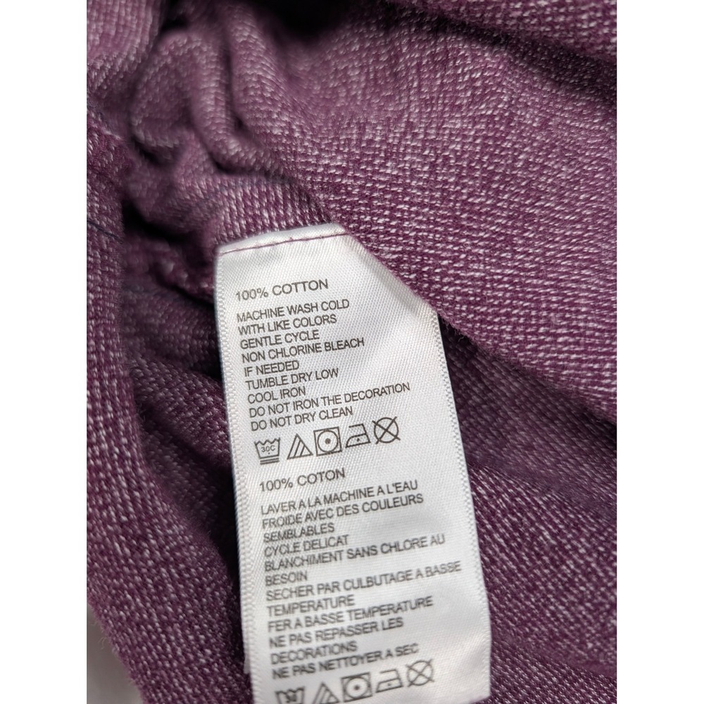 Tommy Bahama Mens XL Long Sleeve Polo Shirt Heathered Burgundy 100% Cotton - Picture 6 of 7